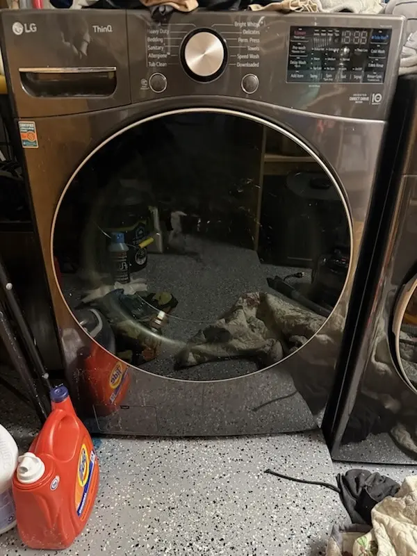 LG front-load washer after door gasket replacement in Boca Raton Florida