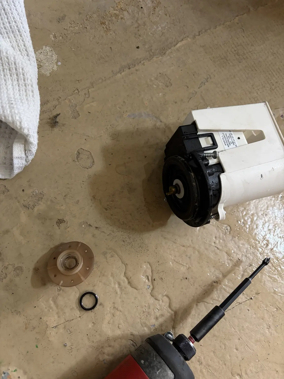Failed LG washer drain pump with broken impeller in Tamarac Florida